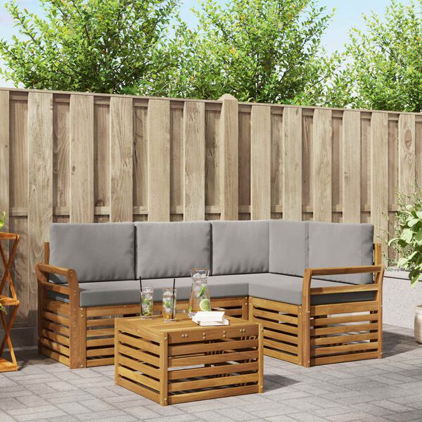 vidaXL &Sigma;&epsilon;&iota;&rho;ά &Kappa;&alpha;&nu;&alpha;&pi;έ &Epsilon;&xi;&omega;&tau;&epsilon;&rho;&iota;&kappa;&omicron;ύ 5 pcs &Phi;&upsilon;&sigma;&iota;&kappa;ό &kappa;&alpha;&iota; &Alpha;&nu;&omicron;&iota;&chi;&tau;ό &Gamma;&kappa;&rho;&iota;