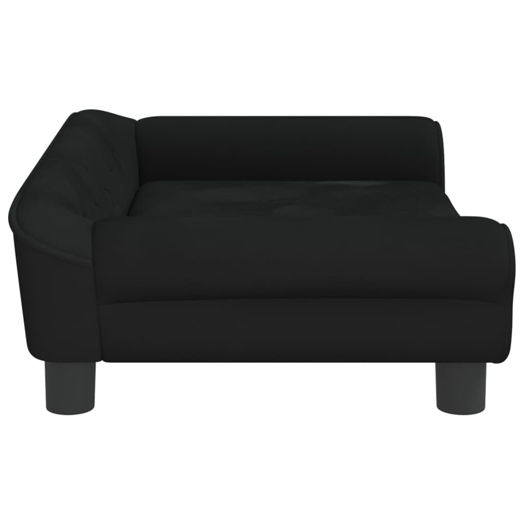 vidaXL Καναπές Παιδικός Μαύρο 70x45x26 εκ. από Βελούδο
