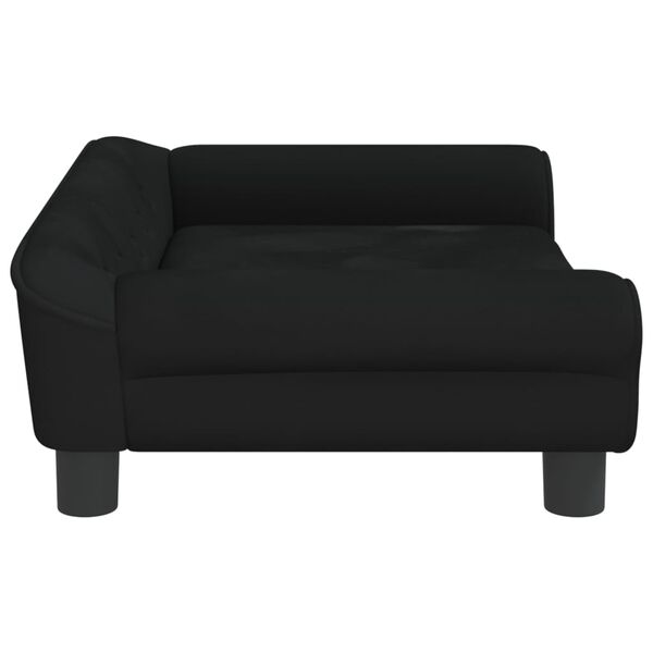 vidaXL Καναπές Παιδικός Μαύρο 70x45x26 εκ. από Βελούδο