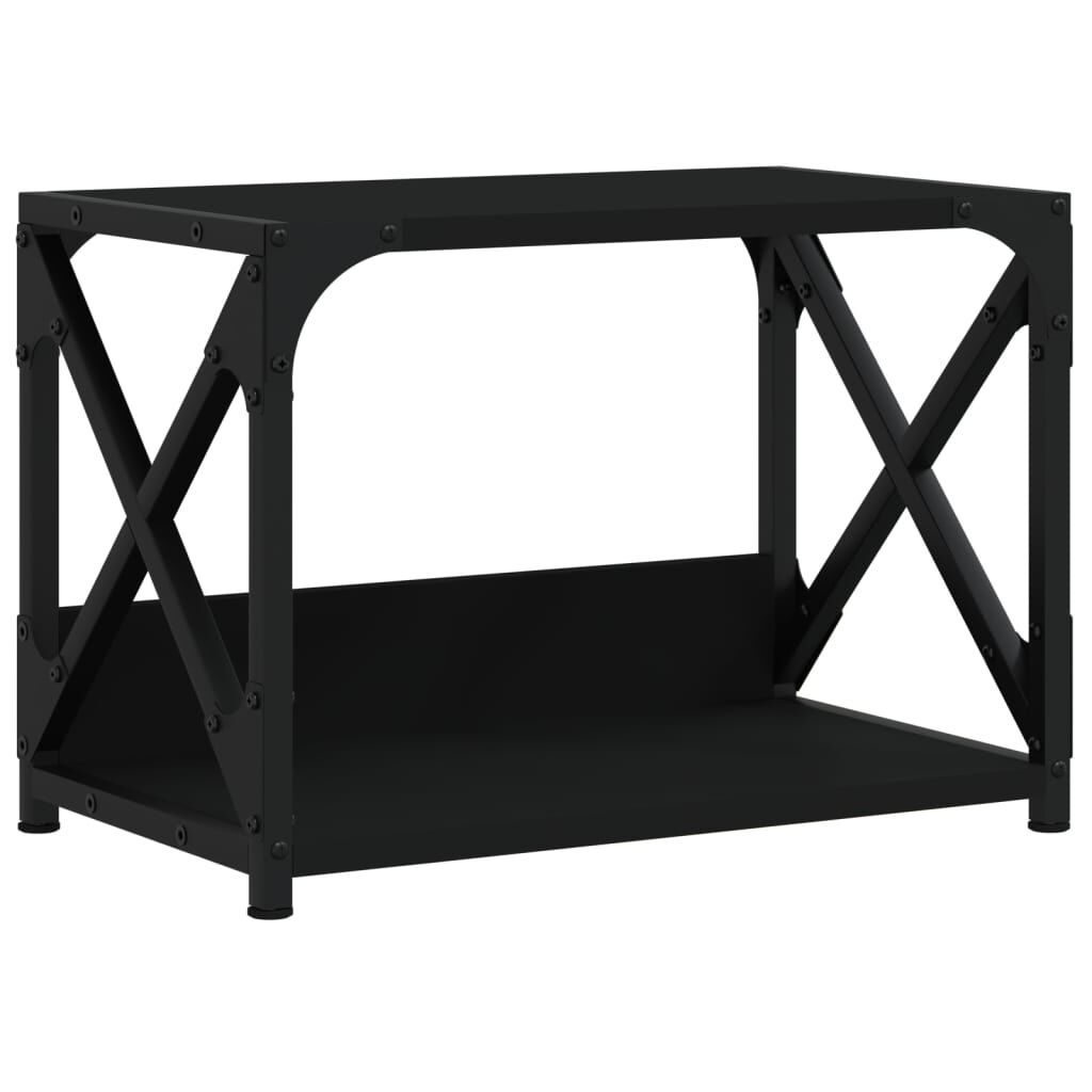 vidaXL Βάση Εκτυπωτή 2 Επιπέδων Μαύρη 44x26x31,5 εκ Επεξεργασμένο Ξύλο