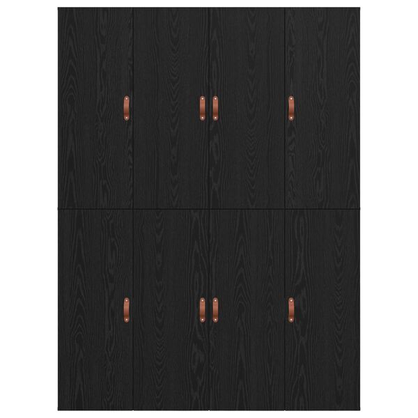 vidaXL Κρεβάτι Αποθήκευσης Μαύρη Δρυς 135x190 εκ