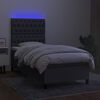 vidaXL &Kappa;&rho;&epsilon;&beta;ά&tau;&iota; Boxspring &mu;&epsilon; &Sigma;&tau;&rho;ώ&mu;&alpha; & LED &Sigma;&kappa;.&Gamma;&kappa;&rho;&iota; 80x200 &epsilon;&kappa;. &Upsilon;&phi;&alpha;&sigma;&mu;ά&tau;&iota;&nu;&omicron;