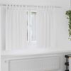 vidaXL Κουρτίνες με κουρτίνες 2 pcs Καθαρό Λευκό Πολυεστέρας