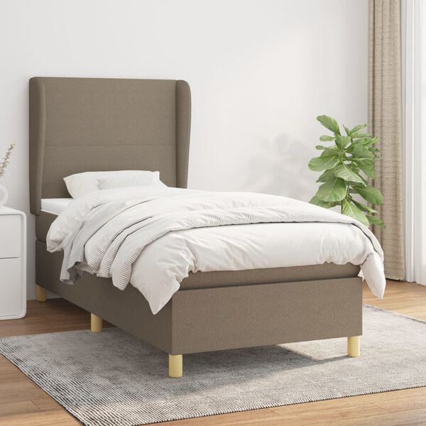 vidaXL &Kappa;&rho;&epsilon;&beta;ά&tau;&iota; Boxspring &mu;&epsilon; &Sigma;&tau;&rho;ώ&mu;&alpha; Taupe 80x200 &epsilon;&kappa;. &Upsilon;&phi;&alpha;&sigma;&mu;ά&tau;&iota;&nu;&omicron;