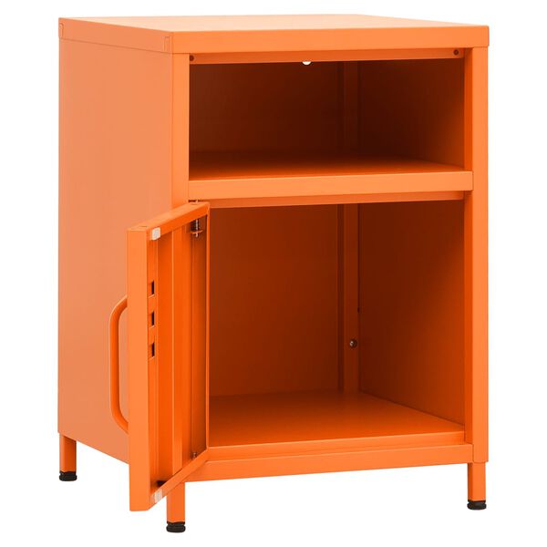vidaXL Κομοδίνο Πορτοκαλί 35 x 35 x 51 εκ. από Ατσάλι