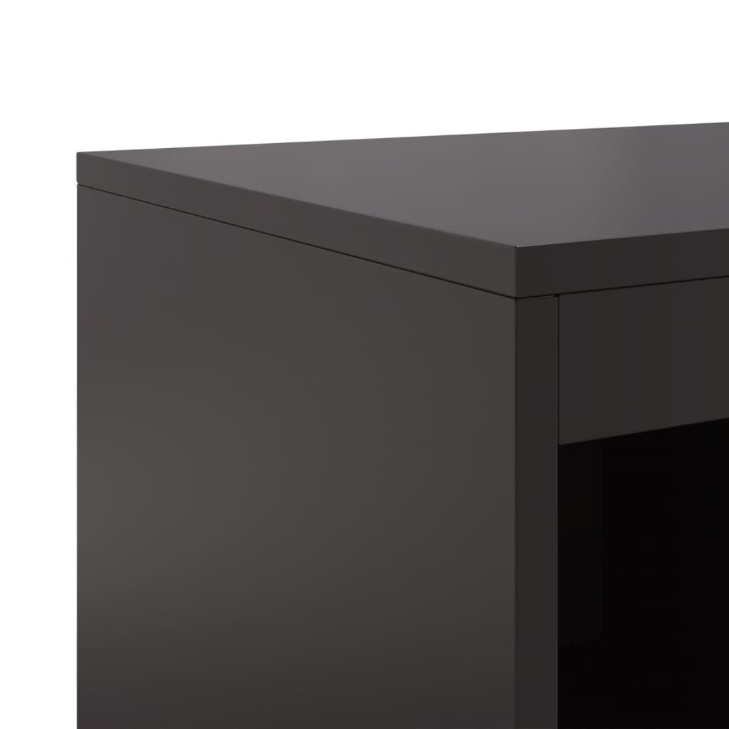 vidaXL Ντουλάπι Μαύρο 100,5x39x107 εκ. Ατσάλινο