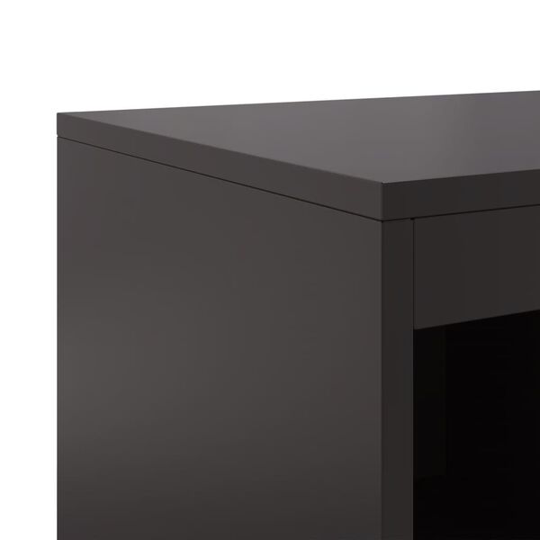 vidaXL Ντουλάπι Μαύρο 100,5x39x107 εκ. Ατσάλινο