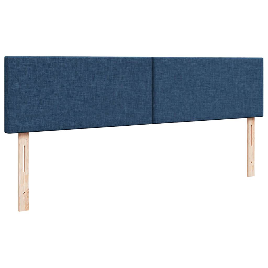 vidaXL Οθωμανικό κρεβάτι με στρώμα μπλε 160x200cm ύφασμα