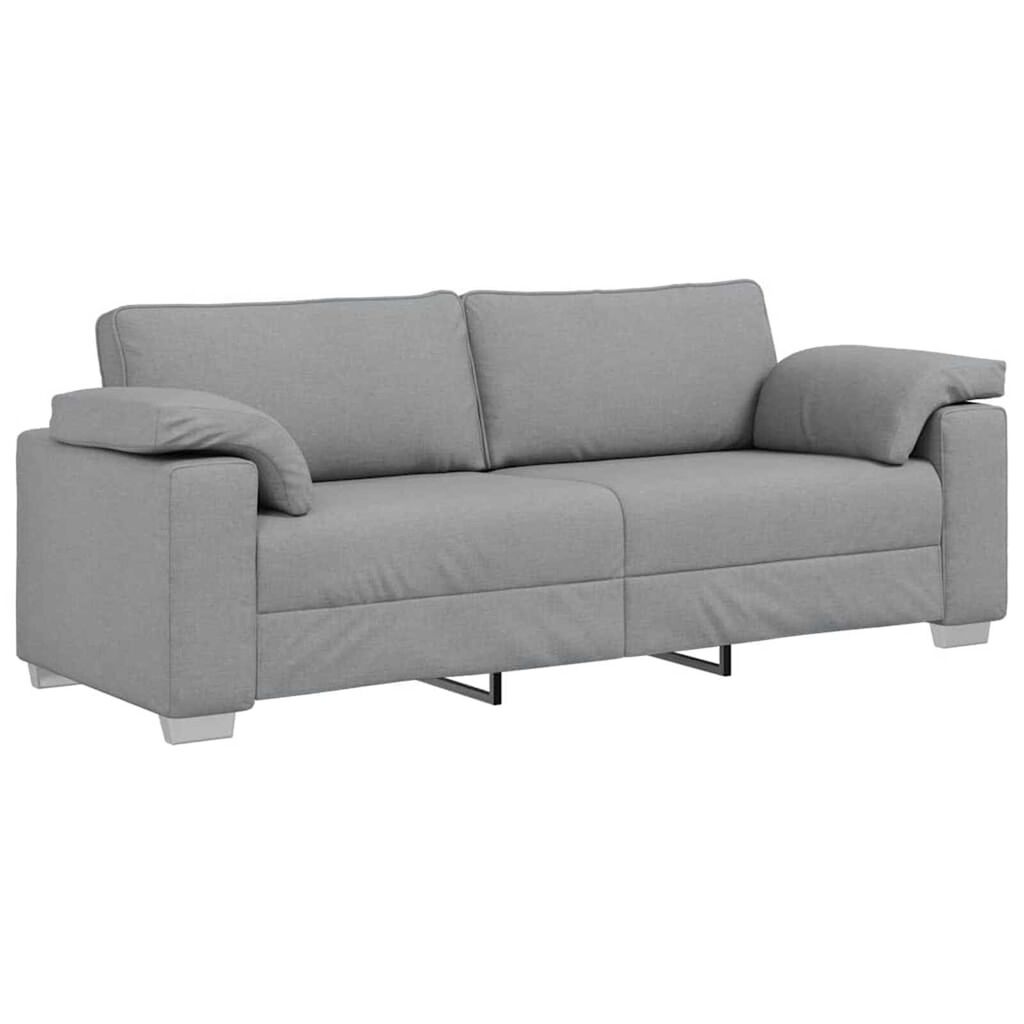 vidaXL Σετ Καναπέ με μαξιλάρι 3 pcs Γκρι 219 x 77 x 82 εκ ύφασμα