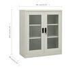 vidaXL Ντουλάπα Γραφείου 90 x 40 x 105 εκ. Ανοιχτό Γκρι Ατσάλινη