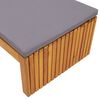 vidaXL Ξαπλώστρα με μαξιλάρι Καφέ 200 x 55 x 94εκ Μασίφ ξύλο ακακίας