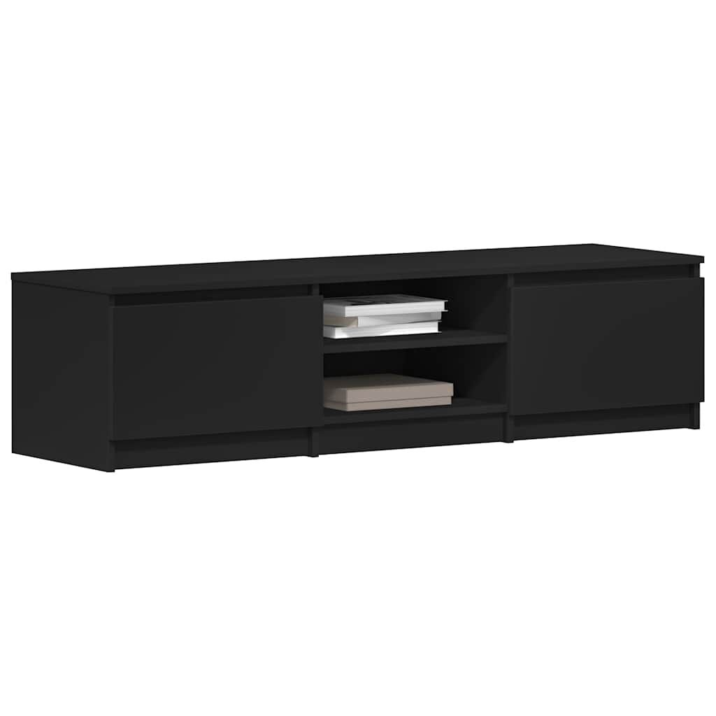vidaXL Έπιπλο Τηλεόρασης Μαύρο 140 x 40 x 35,5 εκ. από Επεξ. Ξύλο