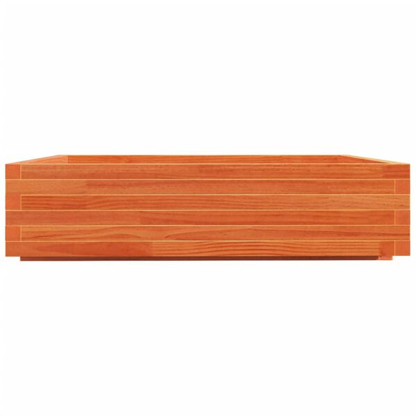 vidaXL Ζαρντινιέρα Καφέ Κεριού 100x100x26,5 εκ. από Μασίφ Ξύλο Πεύκου