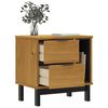 vidaXL Κομοδίνο FLAM 49 x 35 x 50 εκ. από Μασίφ Ξύλο Πεύκου