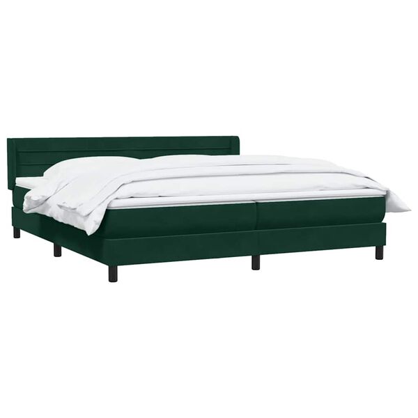 vidaXL &Kappa;&rho;&epsilon;&beta;ά&tau;&iota; Boxspring &mu;&epsilon; &Sigma;&tau;&rho;ώ&mu;&alpha; &Sigma;&kappa;&omicron;ύ&rho;&omicron; &Pi;&rho;ά&sigma;&iota;&nu;&omicron; 180x210&epsilon;&kappa;. &Beta;&epsilon;&lambda;&omicron;ύ&delta;&iota;&nu;&omicron;