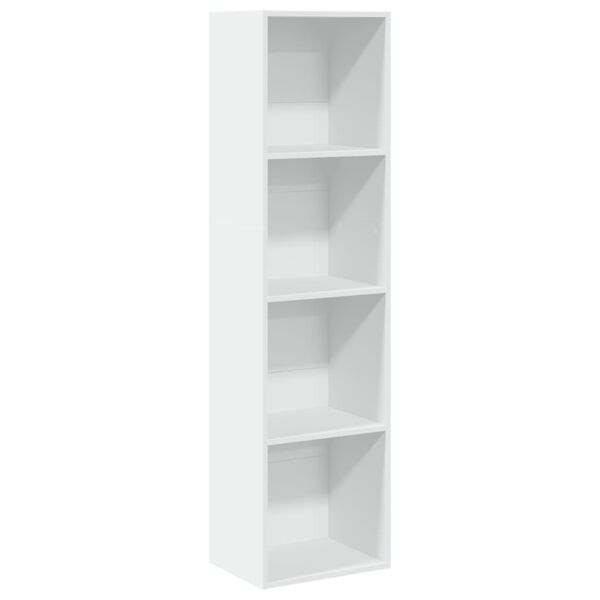 vidaXL Βιβλιοθήκη Λευκή 40x30x152 εκ. από Επεξεργασμένο Ξύλο