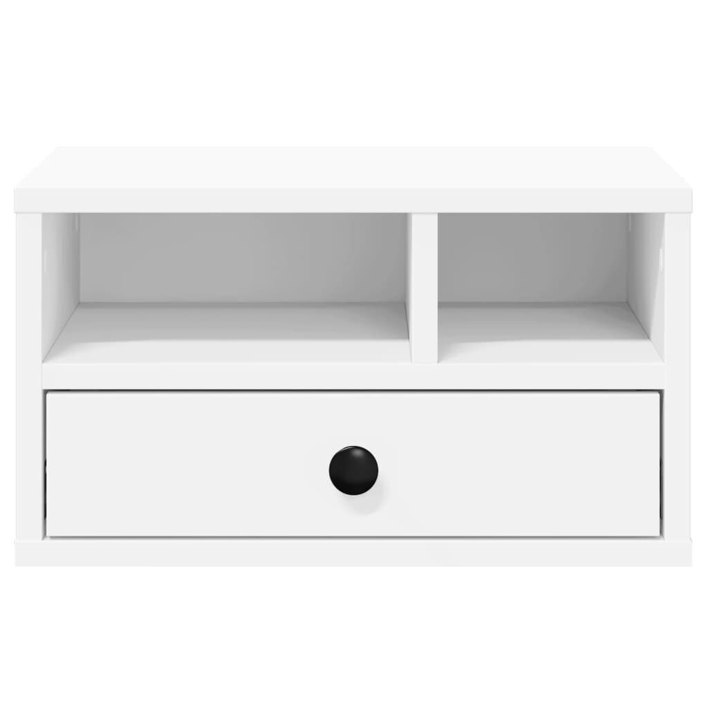 vidaXL Βάση Εκτυπωτή Λευκή 40x32x22,5 εκ. από Επεξεργασμένο Ξύλο