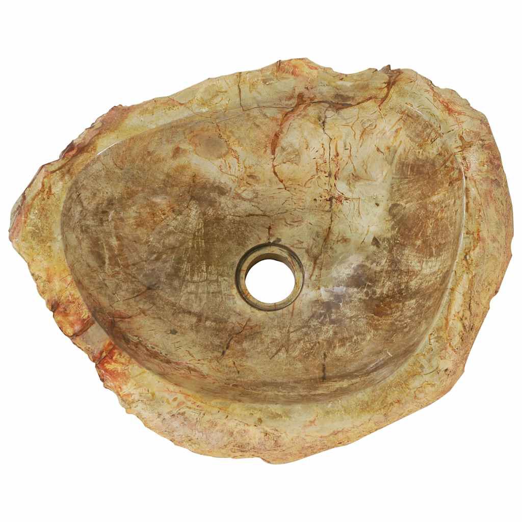 vidaXL Νιπτήρας Απολίθωμα Κρεμ 45 x 35 x 15 εκ. Πέτρινος