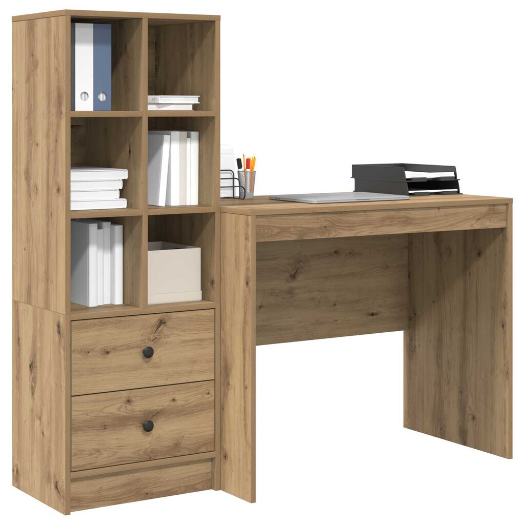 vidaXL Γραφείο με Αποθήκευση Artisan Oak Επεξεργασμένο Ξύλο