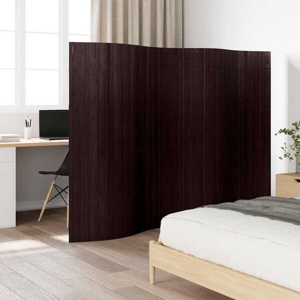 vidaXL Διαχωριστικό Δωματίου Σκούρο Καφέ 250 x 165 εκ. Μπαμπού