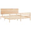 vidaXL Πλαίσιο Κρεβατιού με Κεφαλάρι Μασίφ Ξύλο Super King Size