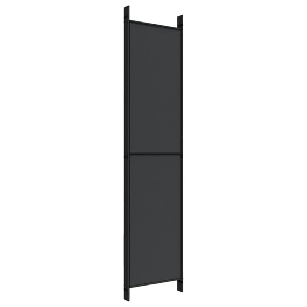 vidaXL Διαχωριστικό Δωματίου με 5 Πάνελ Μαύρο 250x220 εκ. από Ύφασμα