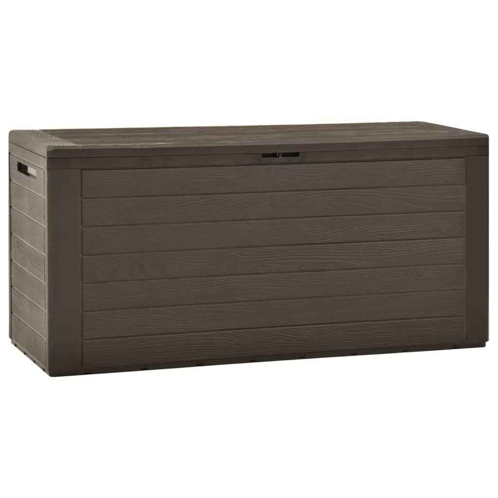 vidaXL Μπαούλο Αποθήκευσης Κήπου Καφέ 116 x 44 x 55 εκ.