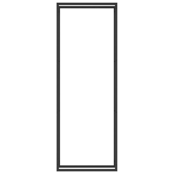 vidaXL Ραφιέρα Καυσόξυλων Ματ Μαύρο 80 x 28 x 222 εκ. Ατσάλι