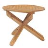 vidaXL Τραπεζαρία Κήπου Ø90 x 75 εκ. από Μασίφ Ξύλο Teak