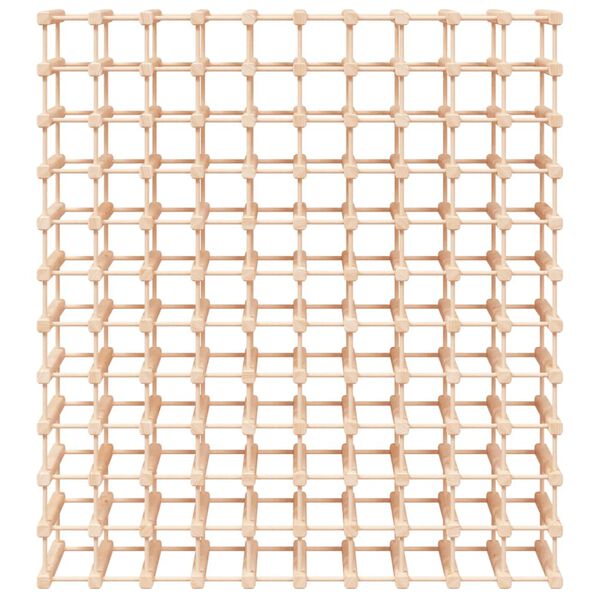 vidaXL Ραφιέρα Κρασιών 120 Κρασιά 112,5x23x123,5εκ. Μασίφ Ξύλο Πεύκου