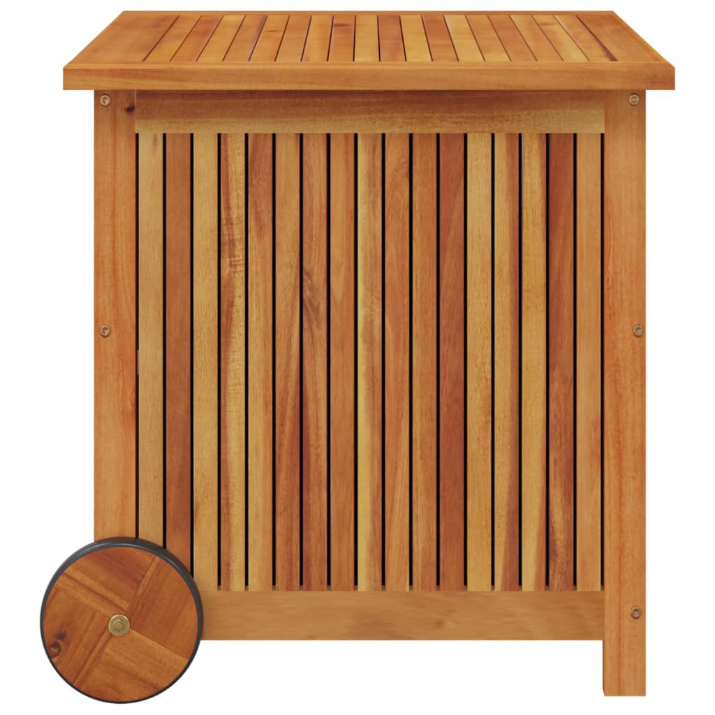 vidaXL Μπαούλο Αποθήκευσης Κήπου με Ρόδες 60x50x58 εκ. Μασίφ Ακακία