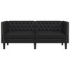 vidaXL Καναπές Chesterfield Μαύρο 174 x 74.5 x 70.5 εκ. Τεχνητό δέρμα