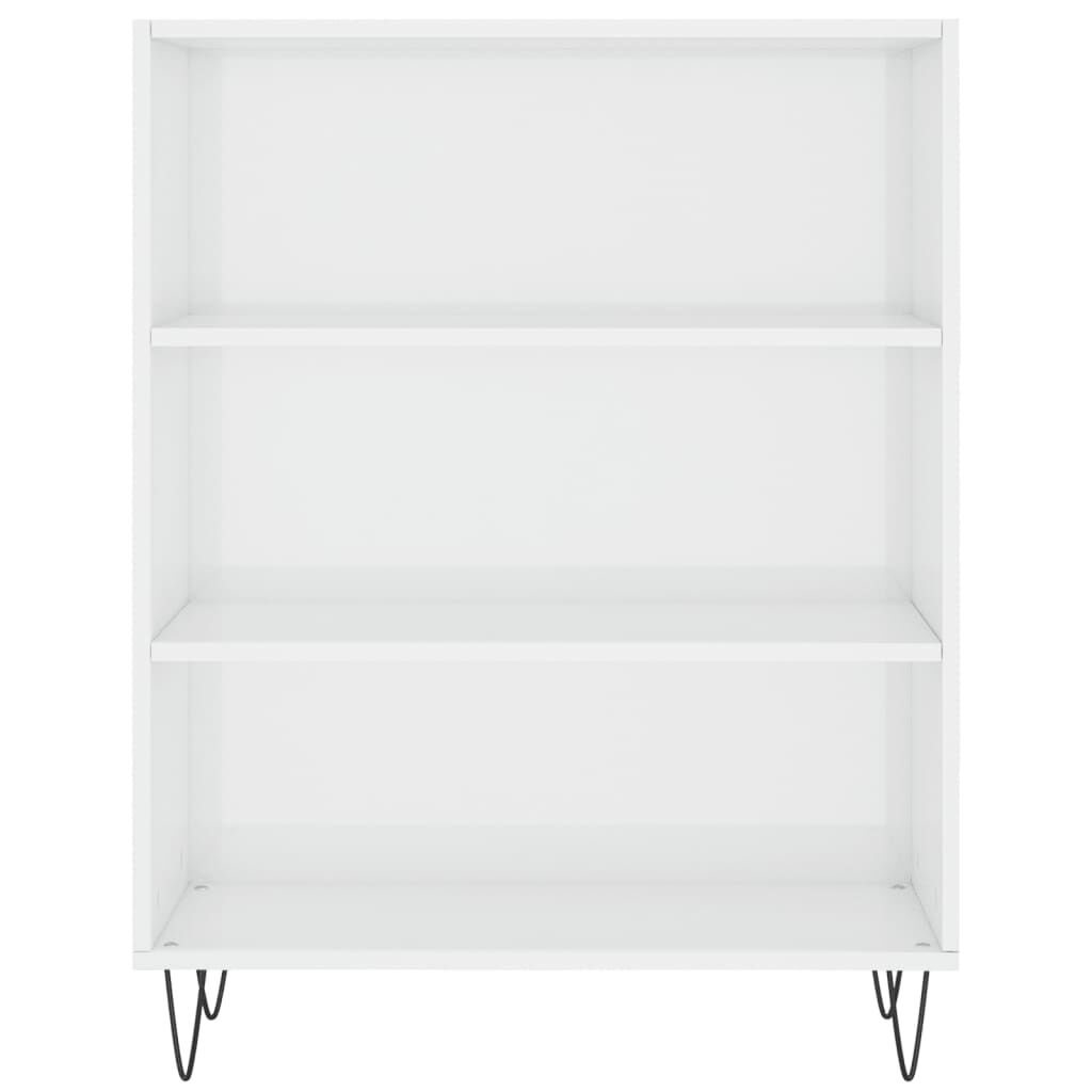 vidaXL Βιβλιοθήκη Γυαλιστερό Λευκό 69,5x32,5x90 εκ. Επεξεργασμένο Ξύλο