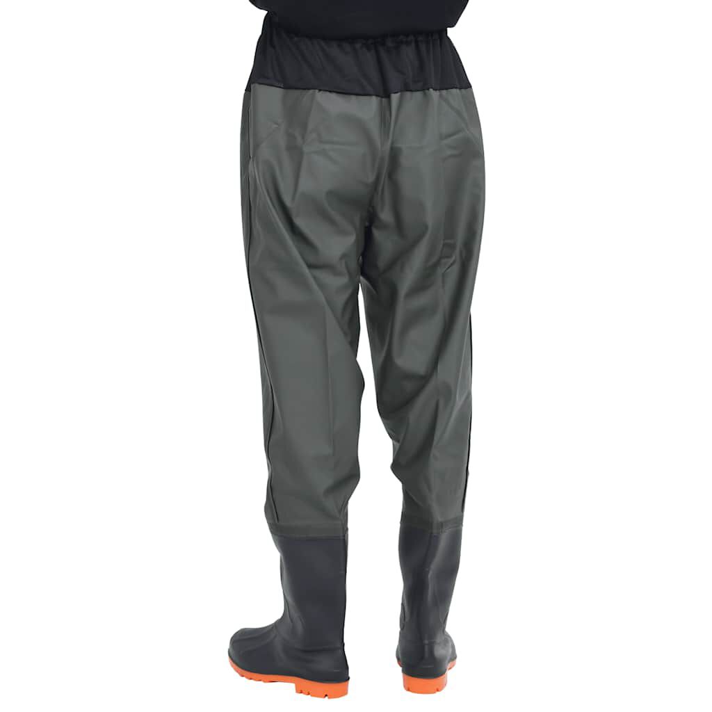vidaXL Waist Waders με μπότες σκούρο πράσινο μέγεθος 38
