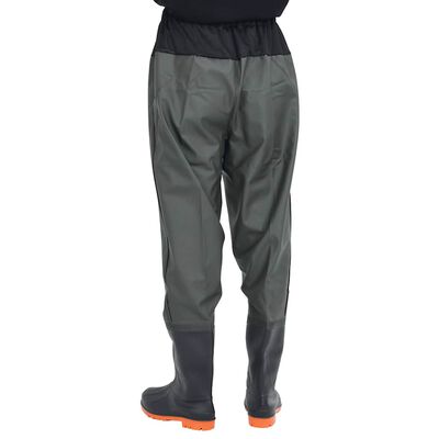 vidaXL Waist Waders με μπότες σκούρο πράσινο μέγεθος 38