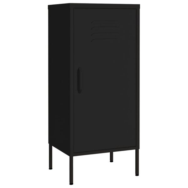 vidaXL Ντουλάπι Αποθήκευσης Μαύρο 42,5x35x101,5 εκ. από Ατσάλι