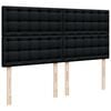 vidaXL Οθωμανικό κρεβάτι με στρώμα Μαύρο 160x200cm Ύφασμα