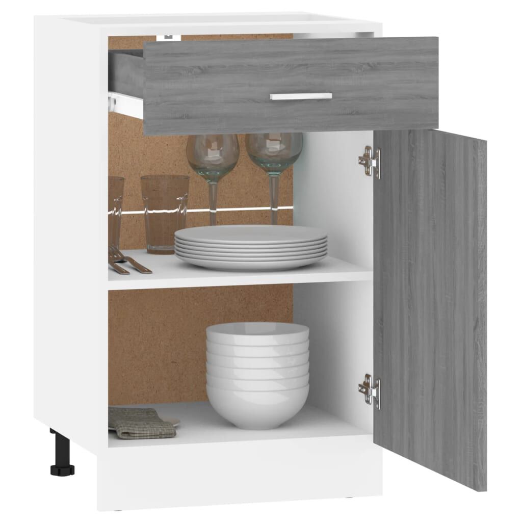 vidaXL Έπιπλο Με Συρτάρι Lyon Γκρι Sonoma 50x46x81,5 εκ. Επεξεργ. Ξύλο