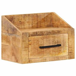 vidaXL Κομοδίνο με συρτάρι Καφέ 40 x 30 x 30 εκ Μασίφ ξύλο μάνγκο