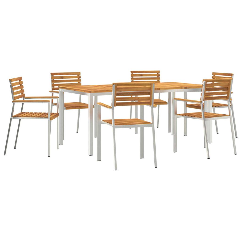 vidaXL Σέτ φαγητού για κήπο 7 pcs