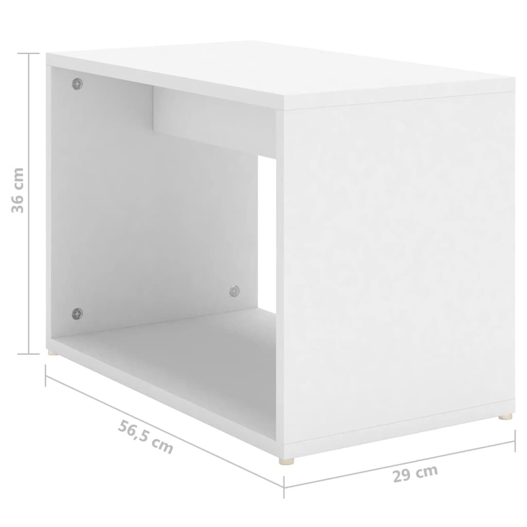 vidaXL Τραπεζάκια Σαλονιού Ζιγκόν 3 τεμ. Λευκά 60x60x38 εκ Επεξ. Ξύλο