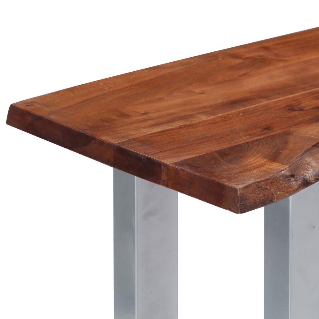 vidaXL Τραπέζι Κονσόλα 115x35x76 εκ. από Μασίφ Ξύλο Ακακίας και Σίδηρο