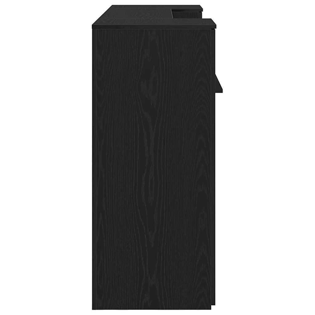 vidaXL Γραφείο υποδοχής Μαύρο Δρυς 200x50x103,5 εκ. Επεξεργασμένο Ξύλο