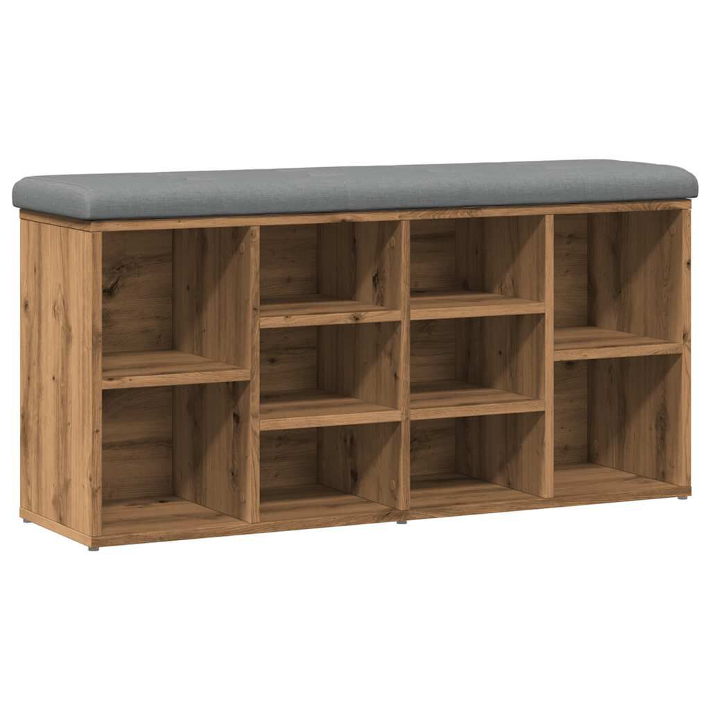 Πάγκος παπουτσιών vidaXL Artisan Oak 102x32x50 cm Κατασκευασμένο ξύλο