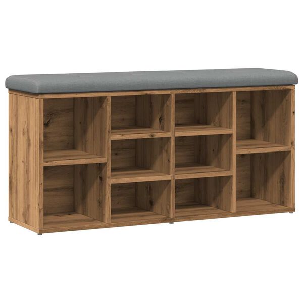 Πάγκος παπουτσιών vidaXL Artisan Oak 102x32x50 cm Κατασκευασμένο ξύλο