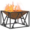 vidaXL Φωτιά Καφέ 50 x 50 x 35 cm Ατσάλι σκληρυθέν στον αέρα