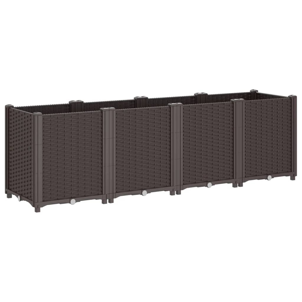 vidaXL Ζαρντινιέρα Κήπου Καφέ 160x40x53 εκ. Πολυπροπυλένιο