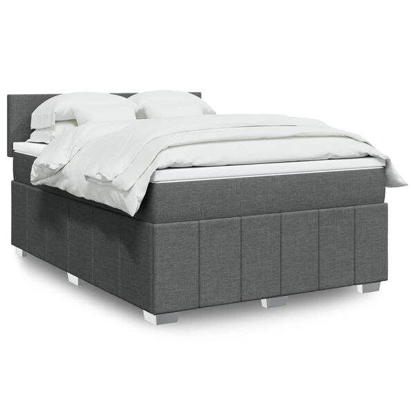 vidaXL &Kappa;&rho;&epsilon;&beta;ά&tau;&iota; Boxspring &mu;&epsilon; &Sigma;&tau;&rho;ώ&mu;&alpha; &Sigma;&kappa;&omicron;ύ&rho;&omicron; &Gamma;&kappa;&rho;&iota; 160x200 &epsilon;&kappa; &Upsilon;&phi;&alpha;&sigma;&mu;ά&tau;&iota;&nu;&omicron;