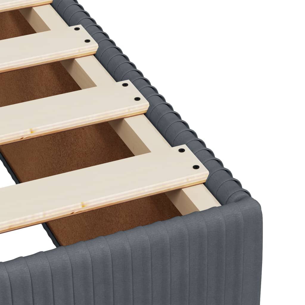 vidaXL Κρεβάτι Boxspring με Στρώμα Σκούρο Γκρι 120x200 εκ. Βελούδινο