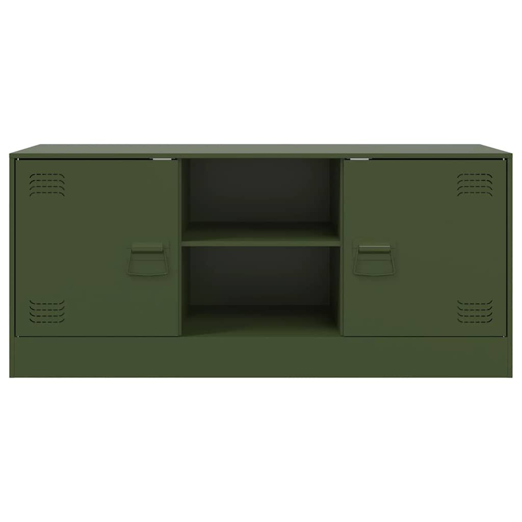 vidaXL Έπιπλο Τηλεόρασης Πράσινο Λαδί 99x39x44 εκ. από Ατσάλι